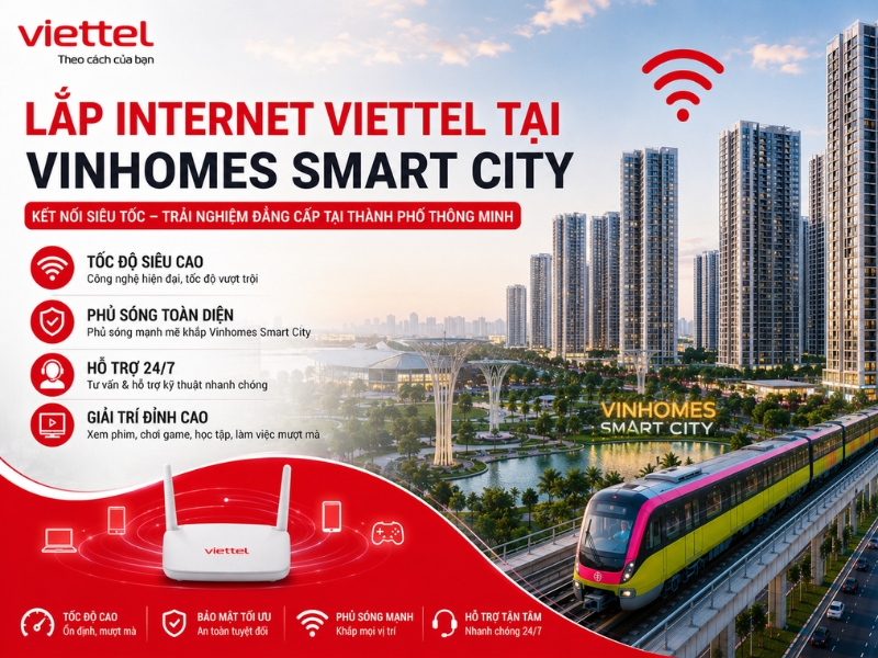 Lắp mạng Viettel Nam Từ Liêm tại Vinhomes Smart City với Internet cáp quang tốc độ cao Lắp mạng Viettel Nam Từ Liêm tại Vinhomes Smart City với Internet cáp quang tốc độ cao